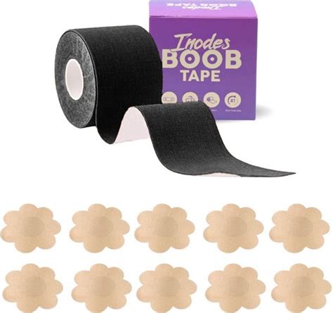 Boob Tape Meter Cm Breed Zwart Plak Bh Strapless Bh Inclusief Bol