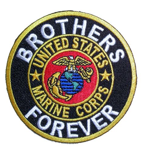 Patriotic Brothers Forever Us Marine Corps Biker Patch Quality Biker