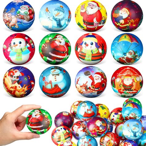 Amazon.com: Syhood 48 Pcs Christmas Stress Balls 2.5'' Santa Claus