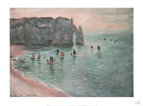 etretat la porte daval  claude monet    inches art print