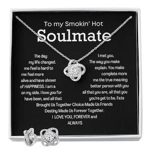 Love Knot Necklace To To My Smokin Hot Soulmate Gift For Wife Girlfriend Anniversary Birthday
