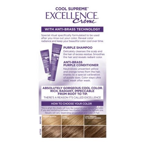 L Oreal Paris Excellence Cool Supreme Ultra Ash Dark Blonde Permanent Gray Coverage Hair Color