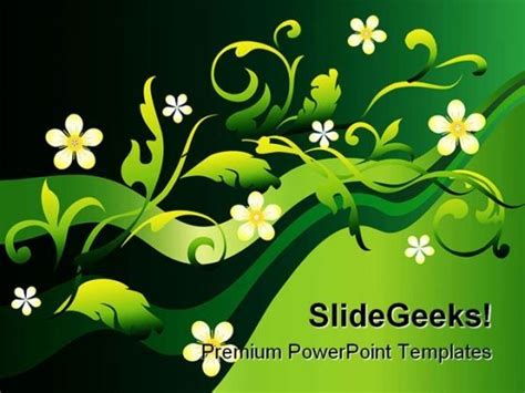 Floral Abstract Beauty Powerpoint Template 1110