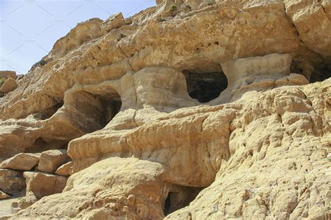 Matala caves in Crete | Nature Stock Photos ~ Creative Market