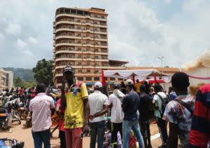 Bangui Marche spontanée contre le colonialisme et les actions