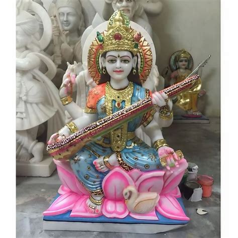 Saraswati Mata Marble Statue For Home Decorative Temple At In