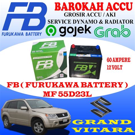 Jual AKI MOBIL SUZUKI GRAND VITARA FB FURUKAWA BATTERY MF 55D23L , 60 ...