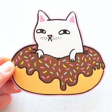 Кот в пончике рисунок - 83 фото