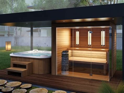 Garden Sauna And Jacuzzi Produced By Simon Wellness Hot Tub Gazebo Hot Tub Outdoor Sauna Design