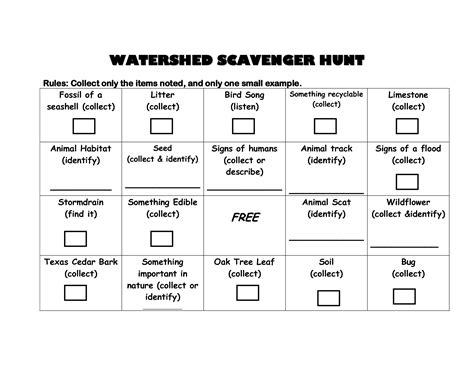 Photo Scavenger Hunt Template