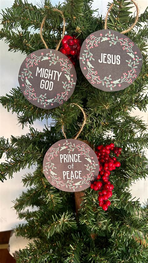 Names of Jesus Ornaments Printable Christmas Ornaments - Etsy