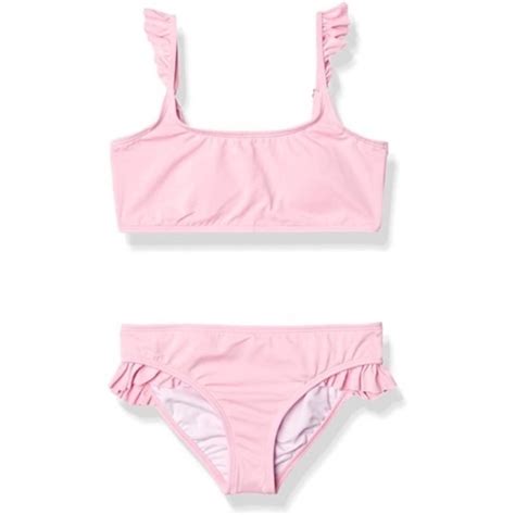 Billabong Swim Billabong Girls Warm Days Baby Pink Ruffle Bikini Set Poshmark