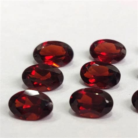 Natural Red Garnet Oval 7x9 Mm Faceted Loose Garnet Top Quality Buy