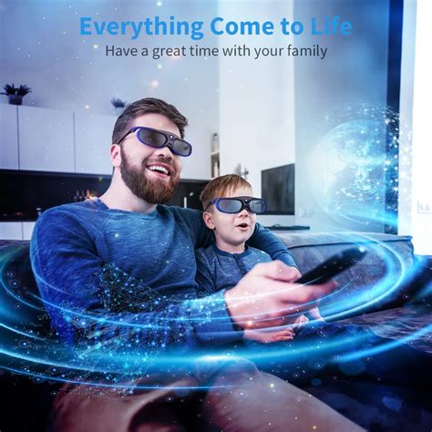 BOBLOV JX-30 3D очки DLP-Link 96 Гц/144 Гц USB Перезаряжаемый домашний ...