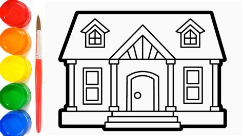 gambar mewarnai mewarnai rumah  koleksi gambar