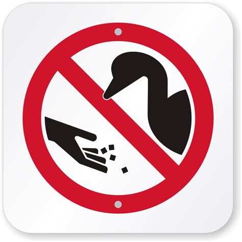 Do Not Feed Ducks Symbol Sign Premium Quality Best Prices Sku K