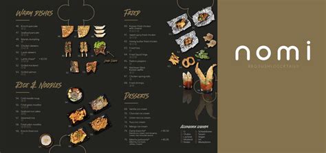 Our Menu Nomi Amsterdam