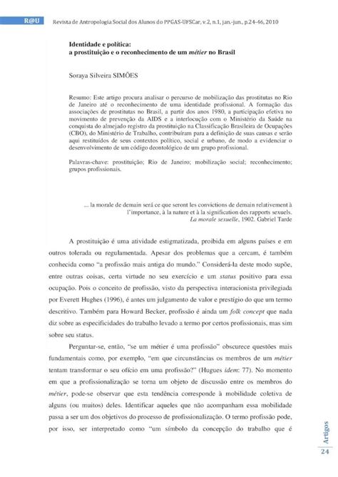 Pdf Identidade E Política A Prostituição E O Reconhecimento · A