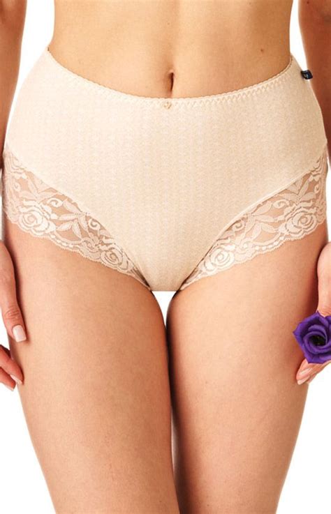 Key Kobiece Maxi Bikini Z Koronk Pack Lpf B Kremowo Liliowy Intymna Pl