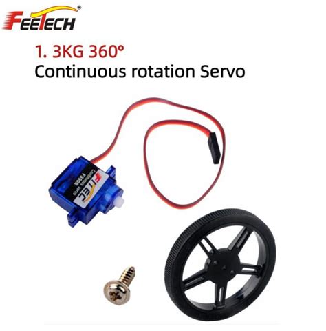 6V 1 5kg Feetech Servo Fs90r 360 Degree Continuous Rotation Micro Servo