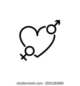 Male Female Sex Symbol Shape Concept Stock Vector Royalty Free 2031283085 Shutterstock