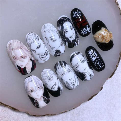 #tokyorevengers | Uñas de anime, Uñas de gel, Manicura de uñas