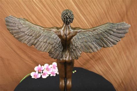 Huge Nude Male Angel Bronze Statue Signed By Weinman Hot Cast Home Decor Figue