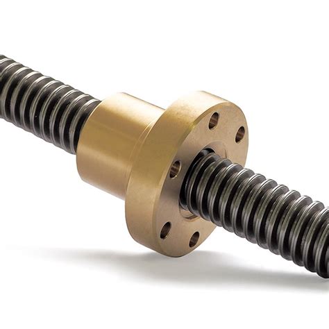 Гайка трапецеидальная с фланцем (бронза) d=28 мм, шаг резьбы 5 мм (лев ...