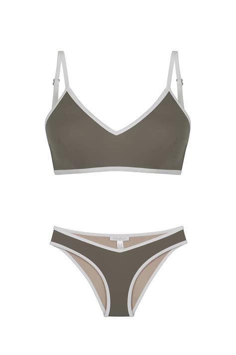 Biyeli V Kesim Haki Bikini Tak M