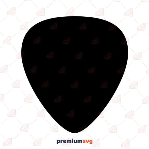 Black Guitar Pick Svg Premiumsvg