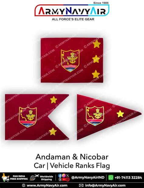 Buy Andaman & Nicobar Car Flags Online at ArmyNavyAir.com