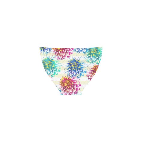 Colorful Dahlias Custom Bikini Swimsuit Id D