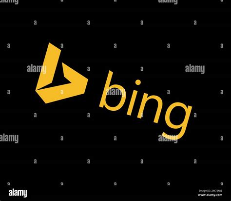 Bing Vision Rotated Logo Black Background B Stock Photo Alamy