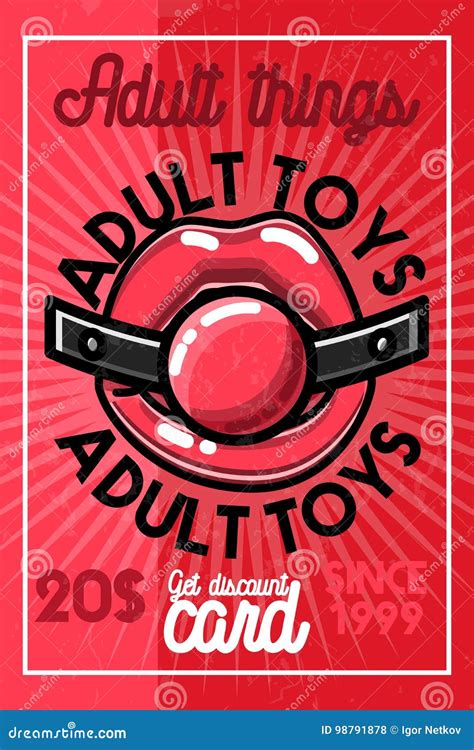 Color Vintage Sex Shop Banner Stock Vector Illustration Of Badge Entertainment