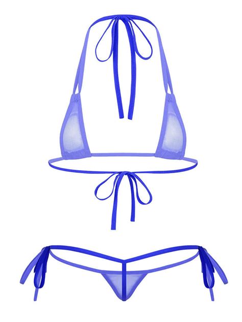 Women Sexy Micro Bikini Set See Through Mesh Ubuy India
