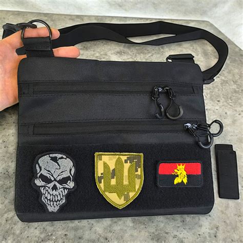 Сумка-кобура мультикам наплечная с липучкой для шевронов, тактическая ...