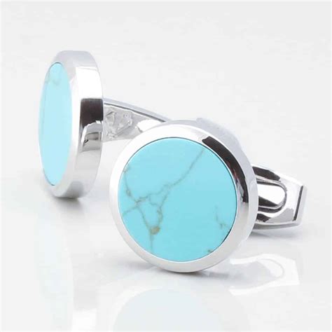 Turquoise Cufflinks By Badger And Brown The Cufflink Specialists