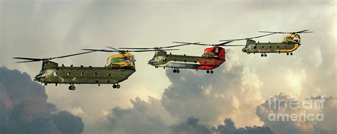 Chinook Trio Digital Art By Airpower Art Fine Art America