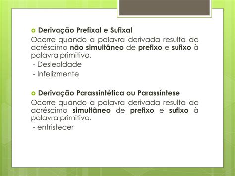 Diferença Entre Derivação Parassintética E Prefixal E Sufixal