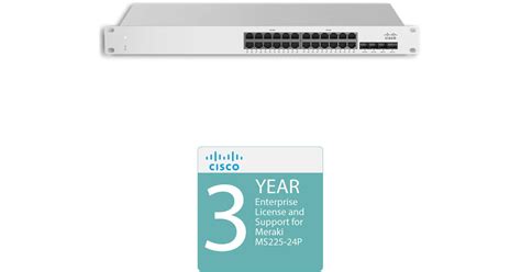 CISCO MERAKI MS225-24P ENTERPRISE LICS 3YR (LIC-MS225-24P-3YR)