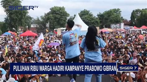 PULUHAN RIBU WARGA HADIRI KAMPANYE PRABOWO GIBRAN YouTube