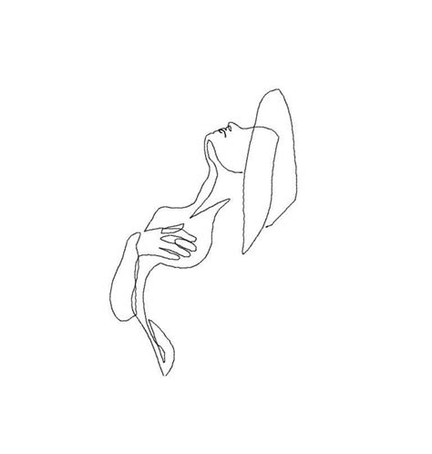 Naked Girl Embroidery Design Contour Stitch Embroidery Pattern Line
