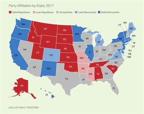 State Partisanship Shifts Toward Democratic Party in 2017