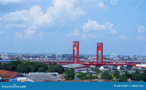 ampera bridge  views   musi river  coupled