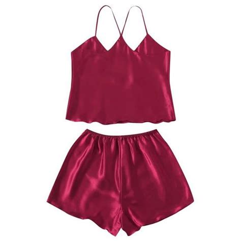 Femmes Sexy Lingerie Vêtements de nuit Satin Soie Babydoll Lace Up Nightwear Pyjamas Set n52290