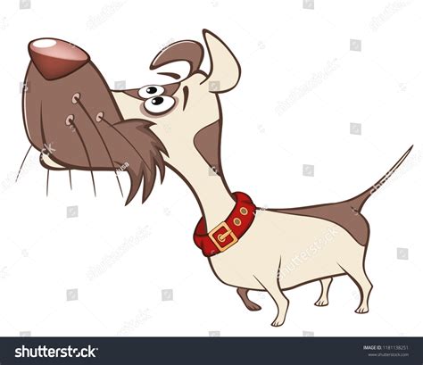 Vector Illustration Cute Hunting Dog Cartoon Stock Vector (Royalty Free ...