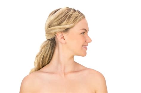 Premium Photo Cheerful Pretty Nude Blonde Posing