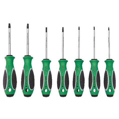 7 PIECE TOP TORQUE II GREEN TORX SCREWDRIVER SET SSPTG7C Matco Tools