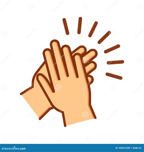 Hands Clapping Icon Applause Gesture Stock Vector Illustration Of