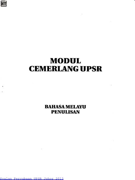 Pdf Percubaan Upsr Bahasa Melayu Penulisan Dokumen Tips